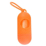 Set suport saci igienici pentru caini cu 1 rola de saci, portocaliu