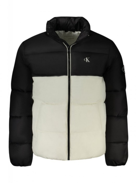 Geaca bomber barbati, cu 2 buzunare exterioare, cu gluga, logo, alb, XS