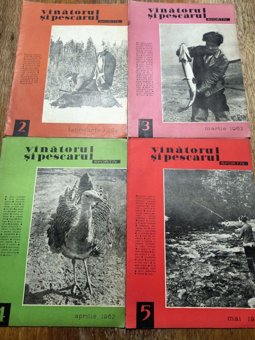 Lot 9 reviste Vanatorul si pescarul sportiv 1962 / R1P1P