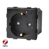 Priza inteligenta Zigbee Luxion cu monitorizare consum, negru