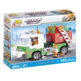 Set de construcții Cobi Action Town, Camion de gunoi cu container detașabil, 260 pcs