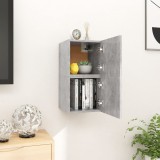 Gossi dulapuri tv montaj pe perete, 2 buc., gri beton, 30,5x30x30 cm