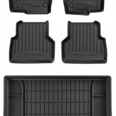 Set Covorase Auto Cauciuc Negro Volkswagen Tiguan 1 2007-2016 Pro Line Tip Tavita 3D 3D407619 + Tavita Portbagaj Negro Volkswagen Tiguan 1 (Partea de