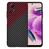 Husa pentru Xiaomi Redmi Note 12S, Techsuit, Carbonite FiberShell, Neagra Rosie