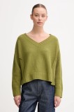United Colors of Benetton pulover din amestec de l&acirc;nă culoarea verde, 126WD402Z