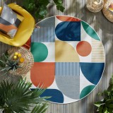 Cumpara ieftin Covor Geo Fusion Outdoor Galben Ochre 160X160 cm, rotund, Flair Rugs