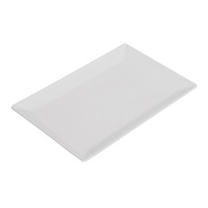 Platou dreptunghiular pentru servire,ceramica,alb 34x23 cm