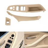 Cumpara ieftin Set manere interioare portiere fata + ornament buton geam, pentru BMW seria 5 F10 F11 F18 &ndash; Bej