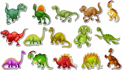 Set Stickere - Dinozauri Colorati - 40x70 cm foto