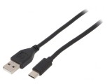 Cablu USB 2.0 A la USB C Aurit 1,8m Negru PVC, Gembird