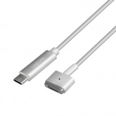 Cablu alimentare LOGILINK compatibil cu Apple, USB Type-C la tip Apple MagSafe2, 1.8m, argintiu