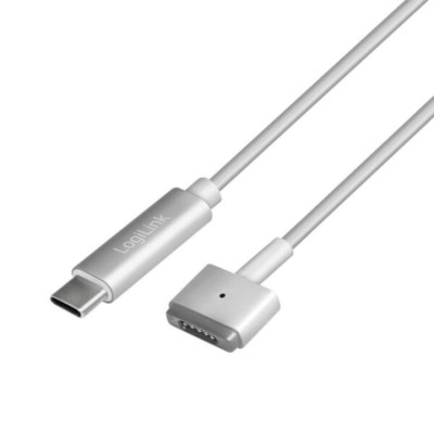 Cablu alimentare LOGILINK compatibil cu Apple, USB Type-C la tip Apple MagSafe2, 1.8m, argintiu foto