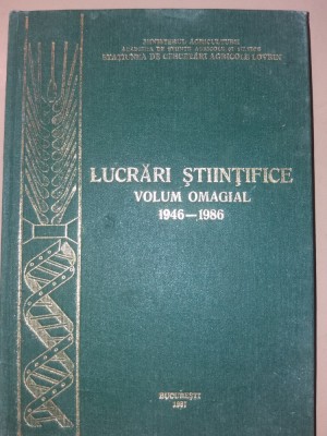 LUCRARI STIINTIFICE VOLUM OMAGIAL 1946-1986 LOVRIN BANAT foto