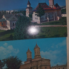 SET 2 CARTI POSTALE 1973:TREI IERARHI IASI/ SF. IOAN CEL NOU SUCEAVA