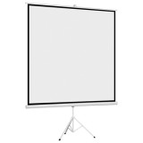 Ecran de proiectie Cabletech 100 inch, cu trepied, manual, 2x2 m, alb, raport 1:1
