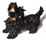 Statueta din portelan Unterweissbach Germania - Caine Terrier negru