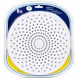 Palarie pentru dus, diametru 24cm, alb cu crom, design patratoar modern
