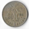 Moneda 50 centimes 1926 - Congo Belgian, Africa, Cupru-Nichel