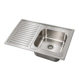 Tavă pentru chiuvetă din oțel inoxidabil cu scurgere 60x80 cm
