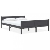 VidaXL Cadru de pat, gri, 120x200 cm, lemn masiv de pin