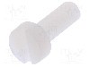 Surub M4, poliamida, lungime 12mm, cap rotund, pas filet 0.7, DREMEC - 8G201M4X12