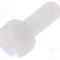 Surub M4, poliamida, lungime 12mm, cap rotund, pas filet 0.7, DREMEC - 8G201M4X12