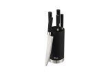 Cumpara ieftin Set cutite 6 piese RETRO Zilan ZLN1609, Suport inclus, Otel inoxidabil 3CR13, Compatibil masina de spalat vase, Negru