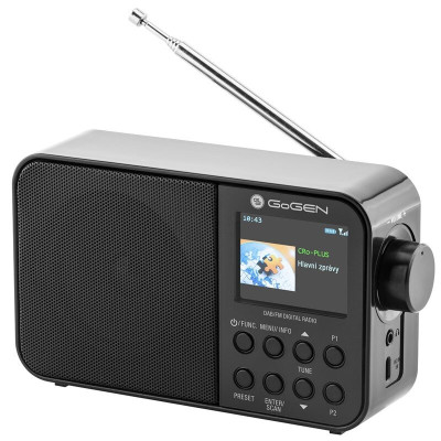 Radio portabil GoGEN DAB 500 BTC cu tuner DAB+ si FM, 1W, Bluetooth, LCD color, foto