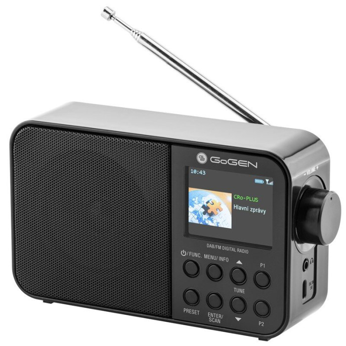 Radio portabil GoGEN DAB 500 BTC cu tuner DAB+ si FM, 1W, Bluetooth, LCD color,