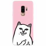 Husa silicon pentru Samsung S9 Plus, White Cat