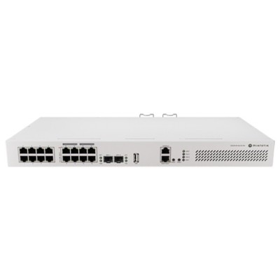 Switch 8 x RJ45 Gigabit PoE af/at, 10 x RJ45 Gigabit, 2 x SFP+ 10G, NAND, 1U - MikroTik CRS418-8P-8G-2S+RM foto