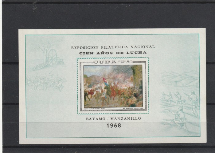 Pictura incendiu la Bayamo,Cuba,