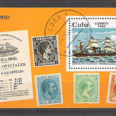 Cuba 1984 Ships, UPU, perf. sheet, used AA.021