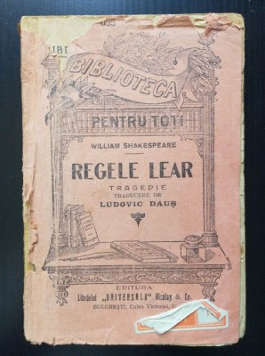 William Shakespeare - Regele Lear (trad. Ludovic Dauș; BPT) foto