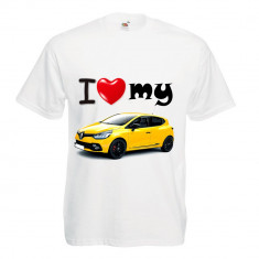 TRICOU MESAJ &amp;quot;I LOVE MY RENAULT CLIO&amp;quot; foto