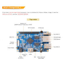 placa dezvoltare orange pi pc h3 quadcore 1gb lubuntu linux android mini pc foto