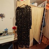 Rochie lungă de seară neagră cu model auriu Shein Curve 3XL &ndash; Ca nouă
