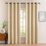 Set 2 Bucati Draperie,Tip Blackout, 140 x 200 cm, Bej - CN