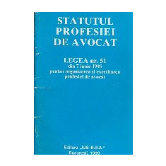 Statutul profesiei de avocat. Legea nr. 51 din 7 iunie 1995