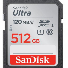 Card de memorie SanDisk Ultra SDXC, 512GB, UHS-I U1, Clasa 10