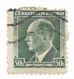 Cehoslovacia - Presedintele Eduard Benesh, 1937 - obiliterat