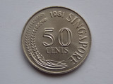 50 CENTS 1981 SINGAPORE-XF, Asia