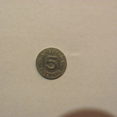 Jeton vechi 5 pfennig / de la un joc / Germania (RFG) / bufnita / d = 9 mm RAR