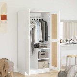 vidaXL Șifonier, alb, 82,5x51,5x180 cm, lemn prelucrat 803434