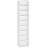 HOMCOM Unitate de Stocare pentru 260 de CD-uri/120 de DVD-uri - Alb | Aosom Romania