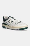 New Balance sneakers din piele 550 culoarea alb, BB550VTG