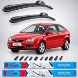 Cumpara ieftin Ștergătoare TeamCar&reg; Set Față Ford Focus II (2004-2008) 650mm/425mm Cauciuc Natural Parbriz