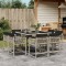 vidaXL Set mobilier grădină cu perne, 9 piese, gri deschis, poliratan 3211559