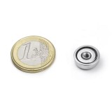 Magnet neodim oala &Oslash;13 mm, cu filet interior M3, putere 3 kg