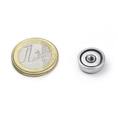 Magnet neodim oala &Oslash;13 mm, cu filet interior M3, putere 3 kg